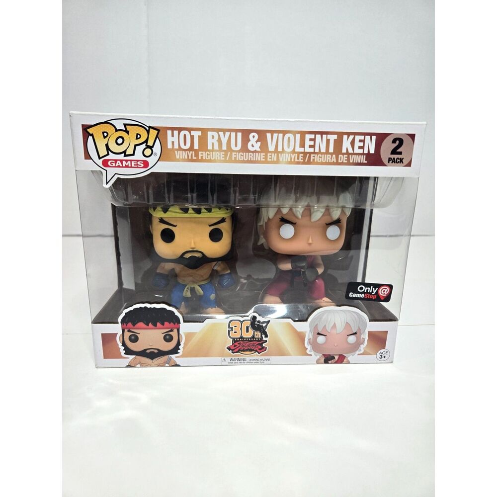 Funko Pop Street Fighter 2 Pack | Hot Ryu & Violent Ken GameStop Exclusive